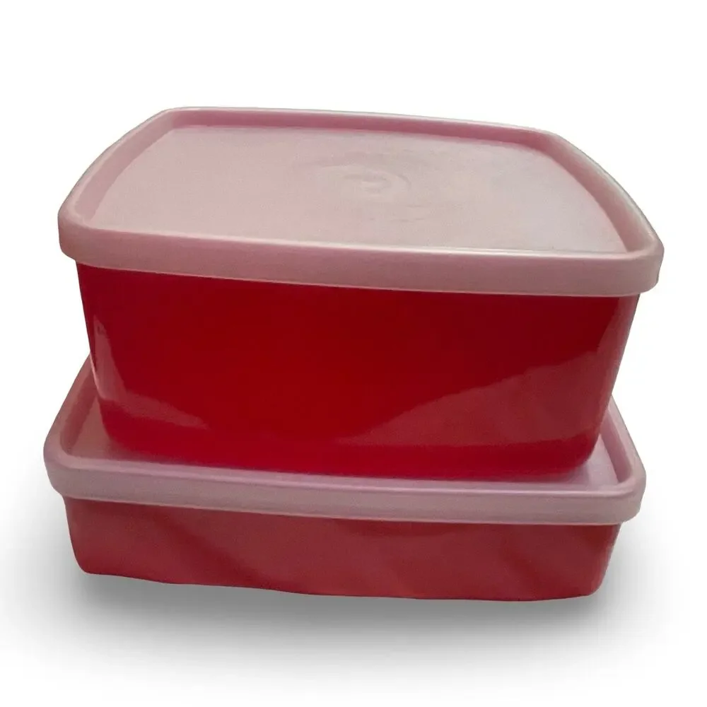 Tupperware Pack N Carry Orange Lunch Bento Box 1254 311 1251 1229 Vintage USA